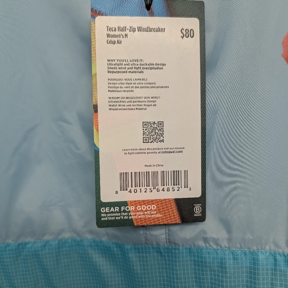 NWT Cotopaxi Teca Half-Zip Windbreaker - Picture 3 of 9